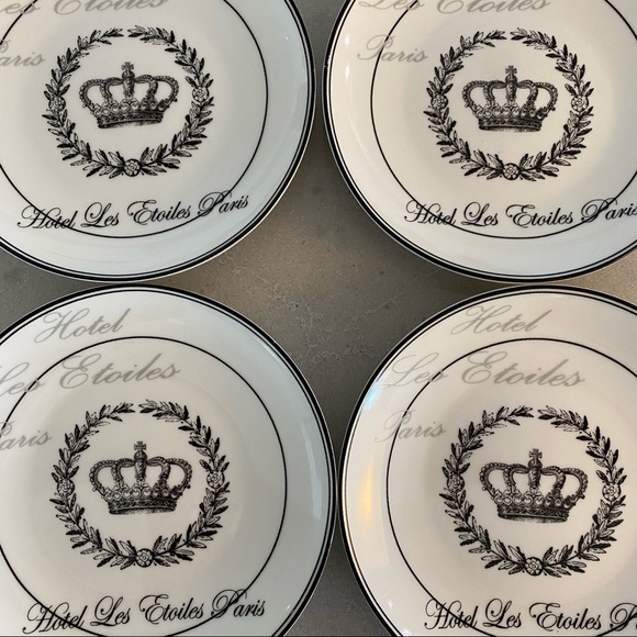 Set of 4 HOTEL LES ETOILES Plates - Picture 4 of 4